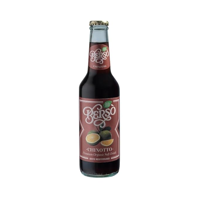 Berso Chinotto Italian Soda 4-Pack – Refreshing Citrus Soft Drink with Bold Bitter Orange Flavor – Premium Sparkling Beverage – Authentic Italian Chinotto Soda for Aperitivo &amp Cocktails