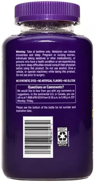 Melatonin 5mg Gummies - Natural Strawberry Flavor - 200 ct