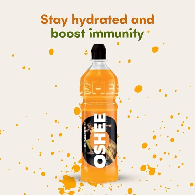 OSHEE ORANGE isotonic Drink 750ml (Pack of 6) - Addition of vitamins and L-carnitine – Sugar Free – Hydration – Vitamin Drinks