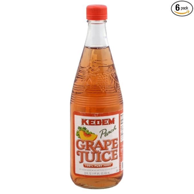 Kedem Juice Peach Grape22-ounces (Pack of6)