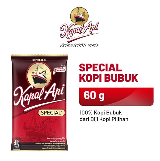 Kapal Api Indonesia Coffee Kopi Bubuk Special 60g (Pack of 1)