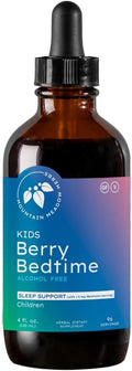 Mountain Meadow Herbs Berry Bedtime – Kids Sleep Support Drops with Melatonin Chamomile Lemon Balm &amp Passionflower - Natural Sleep Aid for Children – 4 oz