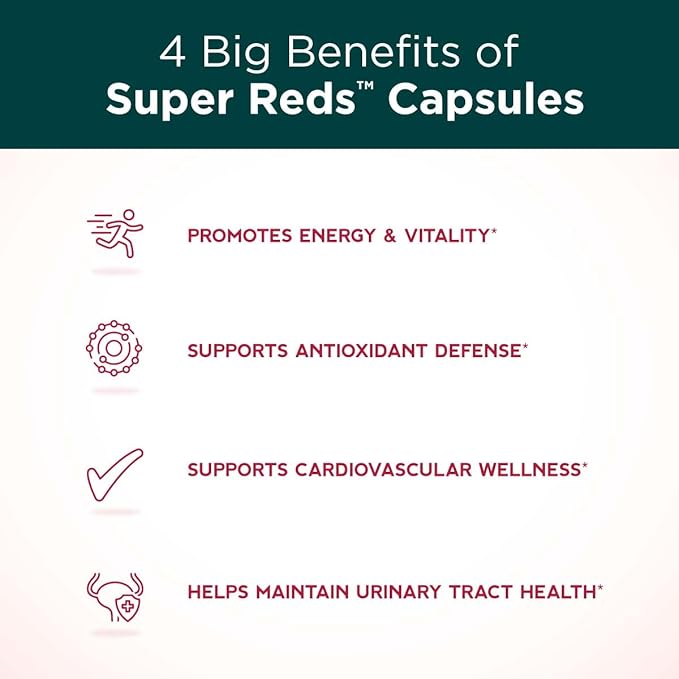 Purity Products Super Reds Capsules Formula (20+ Organic Super Fruits and Berries) Certified Organic Phytonutrients - 90 Capsules (Pack of 2)