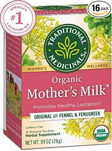 Traditional Medicinals Organic Mother’s Milk Herbal Tea Promotes Healthy (16 Count (Pack of 4))