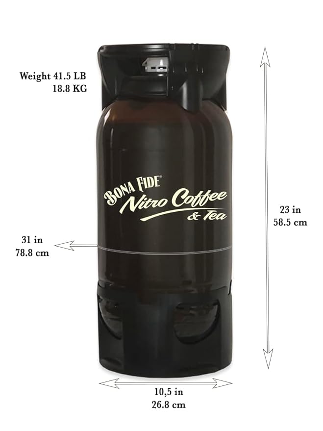 Nitro Cold Brew Vanilla Coffee Organic PET Keg 5 Gal Draft Coffee On Tap