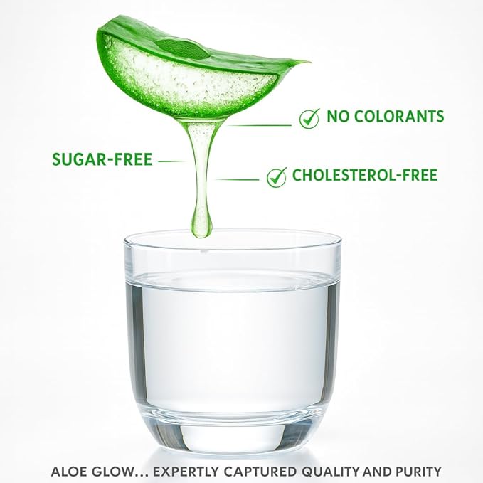 Aloe Glow Mandarin – Herbal Aloe Vera Dietary Fiber Supplement Drink – Supports Digestive Health &amp Hydration – Natural Mango Flavor 450ml (15.22 fl oz)