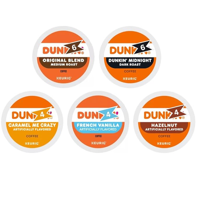 Variety Pack Sampler of K-Cups Coffee Pods—Original Dark Caramel Hazelnut &amp French Vanilla Coffee—for Keurig Brewers— (24 Count)