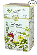 Celebration Herbals Oatstraw Green Flowering Herbal Tea - 2 Pack (48 Teabags in Total)