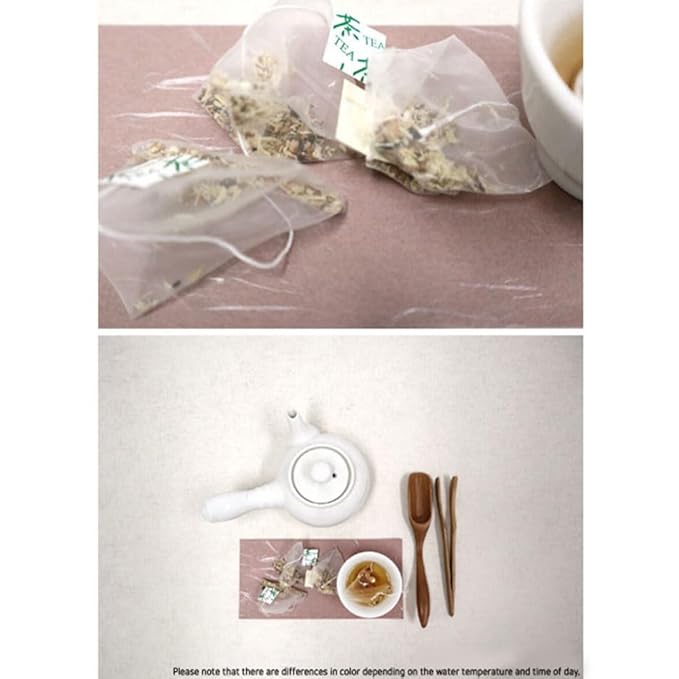 GAGOPA 100% Pure Natural Korean tea Herbal Tea Natural Tea bags No sugar Triangular Tea Bag (PLA) 50 Tea bags Healthy tea bags (Siquan Dabu Tea)