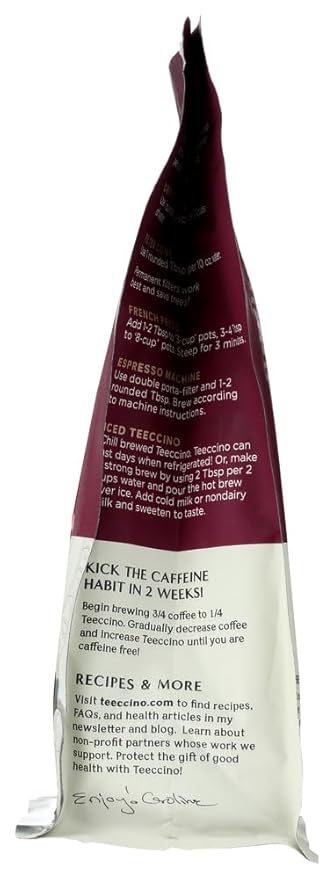 Teeccino Mediterranean Herbal Coffee - Vanilla Nut44 11 Ounce44 Case Of 6