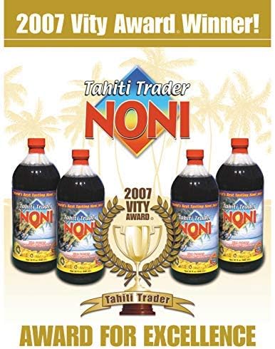 Tahiti Trader Original High Potency Noni Juice - Pure Noni Fruit Juice with Blueberry &amp Raspberry - Organic Antioxidant Superfood Supporting Energy &amp Body Health - (32oz 2 Pack)