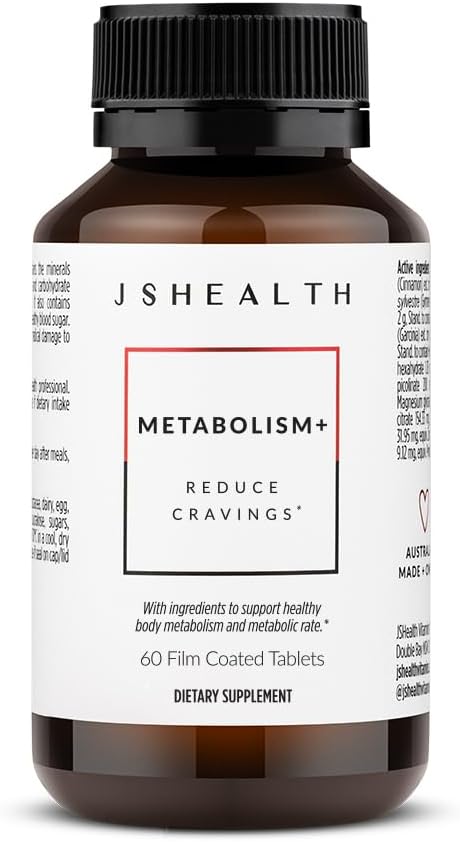 JSHealth Vitamins Metabolism+ Formula Healthy Natural Energy Support Metabolism Maintenance Supplement (60 Capsules)