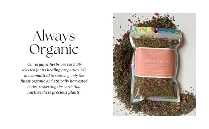 Quartzy Blu Moon Cycle Tea – Herbal Women’s Wellness Tea | Botanical Blend for Monthly Cycle Support | Caffeine-Free All-Natural Womb Wellness Blend