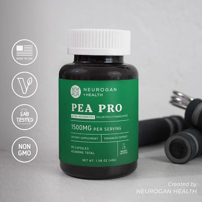 Neurogan Ultra Micronized Palmitoylethanolamide (Pea) Supplement - 1500 MG Per Serving - Highly Purified &amp Bioavailable - 90 Capsules - Natural Support for Men &amp Women