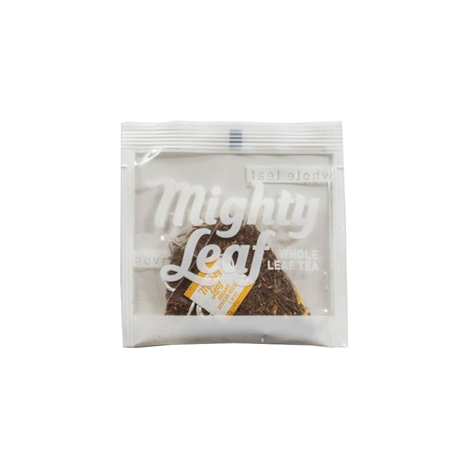 Mighty Leaf Whole Leaf Tea Organic African Nectar 45 Tea Bags (Pack of 3 15CT each) Individual Pyramid-Style Tea Sachets of Uncaffeinated Organic Rooibos Tea Delicious Hot or Iced