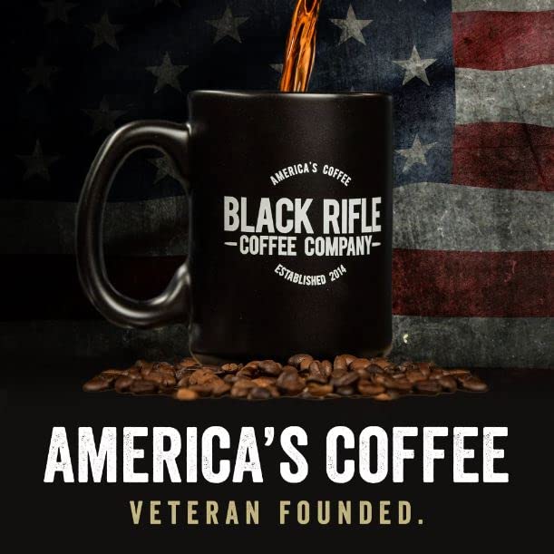Black Rifle Coffee Company Just Black 50 Count Medium Roast K Cups - Single Serve K Cups Coffee Pods - Kcup Pods Compatible with 1.0 &amp 2.0 - Made from Arabica Beans
