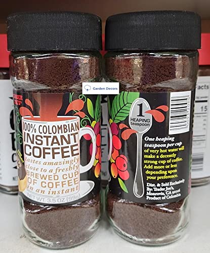 Trader Joe 100% Colombian Instant Coffee 3.5oz 99g (Two Bottles)