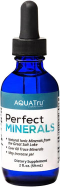 AquaTru Perfect Minerals – Mineral Drops for Water – Enrich with 72 Trace Minerals Including Magnesium Zinc &amp Calcium – 60ml Bottle Mineralizes Up to 230 Liters of Water