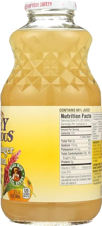 Knudsen Juice Simply Nutritious Lemon Ginger Echinacea 32 fl.oz(Pack of 6)