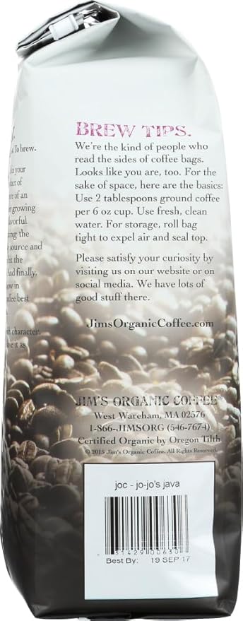 Jims Organic Coffee Jo-Jo`S Java 12 Oz (Pack of 6)