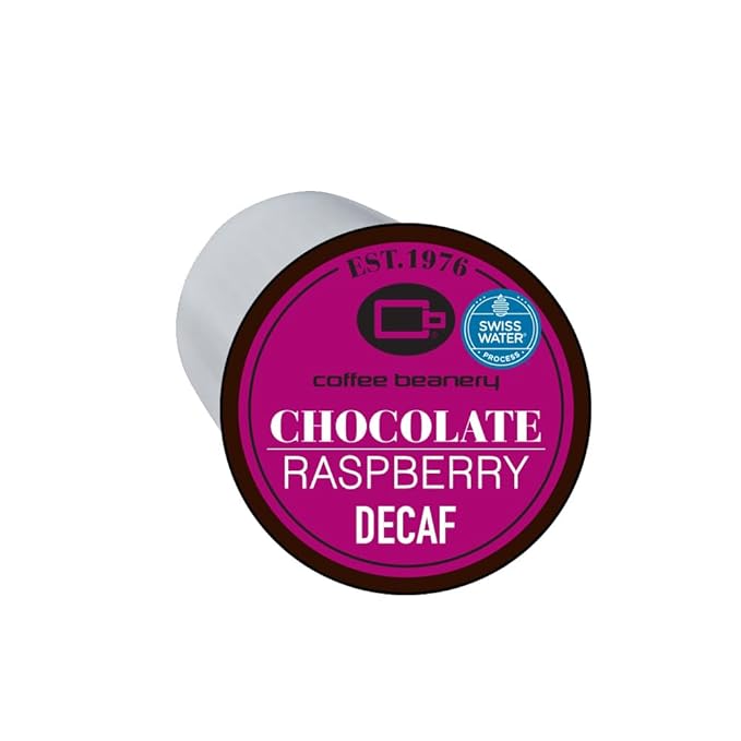 Chocolate Raspberry Decaf Coffee Pods by Coffee Beanery | 96ct Bulk Flavored Decaf Coffee Pods Medium Roast Coffee Pods| 100% Specialty Arabica Coffee| Gourmet Coffee Pods