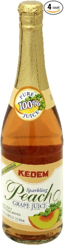 Kedem Sparkling Peach Juice25.4000-ounces (Pack of4)