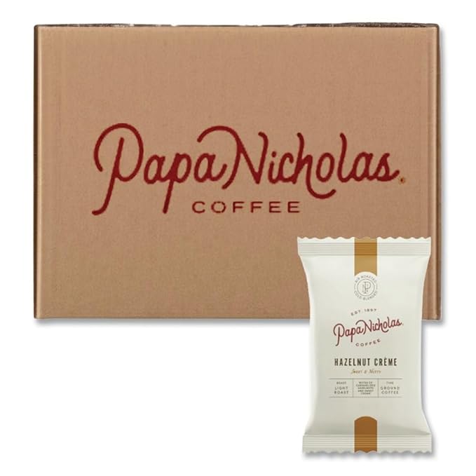 PapaNicholas Coffee 25187 Premium Coffee Hazelnut Creme 18/Carton