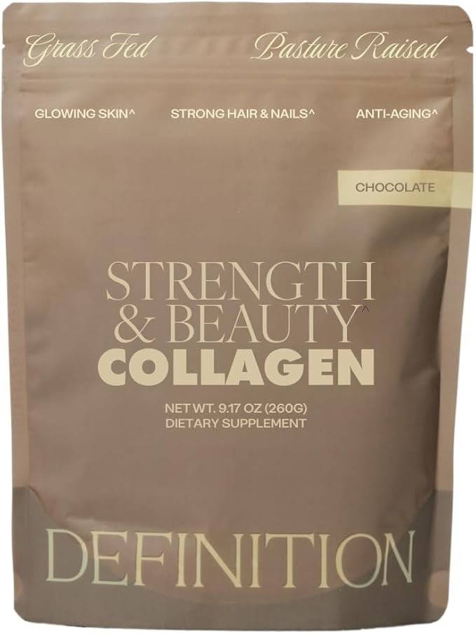 Collagen Powder for Women Beauty Blend with Vitamin C Biotin &amp Hyaluronic Acid Supports Hair Skin &amp Nails 20 Servings Grass-Fed Bovine Chocolate