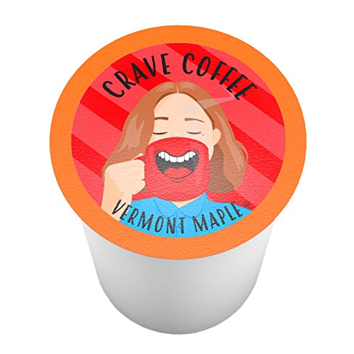 Crave Beverages Flavored Coffee Pods Compatible with Keurig K-Cup Brewers Vermont Maple 100 Count