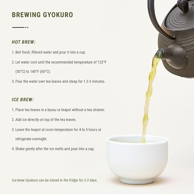 Senbird Premium Gyokuro Japanese Shade Grown Green Tea - From Kyoto Japan - Imperial Loose Leaf Green Tea In Airtight Tea Tin (1.76oz/50g) (Kotobuki)