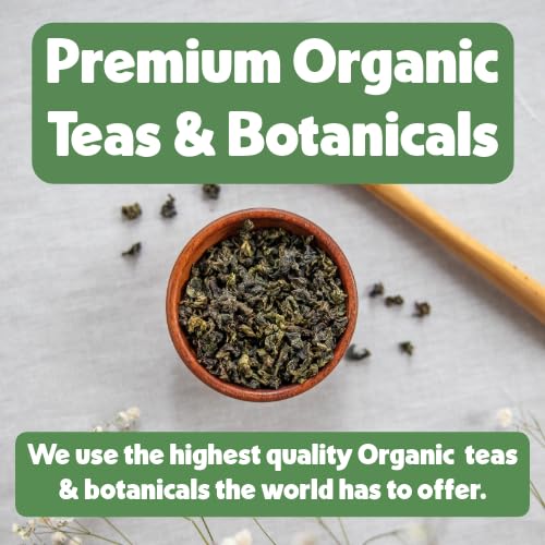 Heavenly Tea Leaves Organic Blueberry Delight Loose Leaf Herbal Tea 4 oz. (Approx. 50 Cups of Tea) - Naturally Caffeine Free Perfect Hot or Iced Fruity Flavor