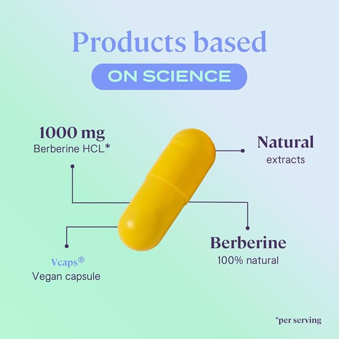 B-FIT Berberine 1000mg Supplement 120 Vegan Capsules 500mg Pure Berberine Extract per Capsule Non-GMO Sugar-Free and Gluten-Free