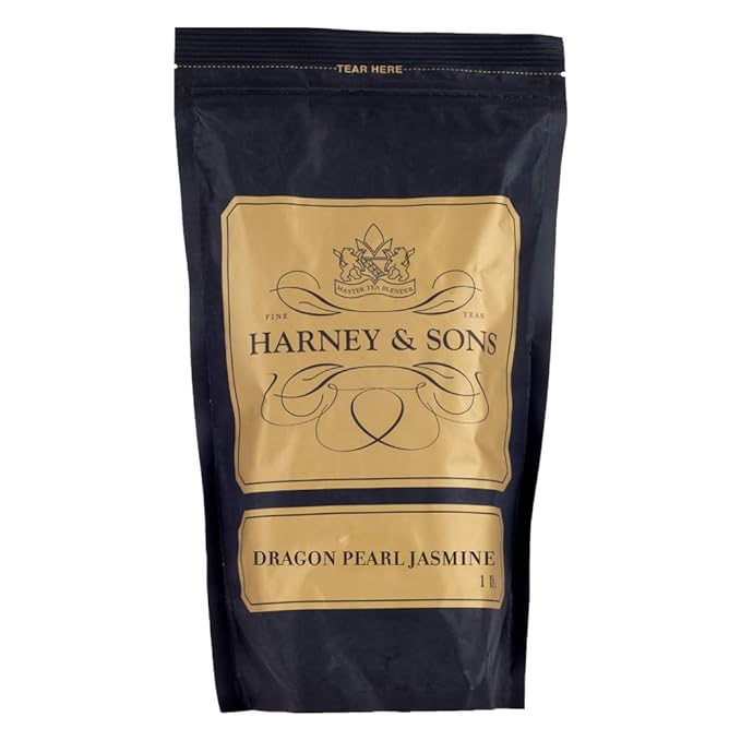 Harney &amp Sons Dragon Pearl oz Loose Leaf Green and White Tea Jasmine 16 Ounce