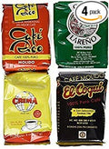 Puerto Rican Variety Pack Ground Coffee - 4 Local Favorites in 8 Ounce Bags (Lareno Rico Coqui and Crema)