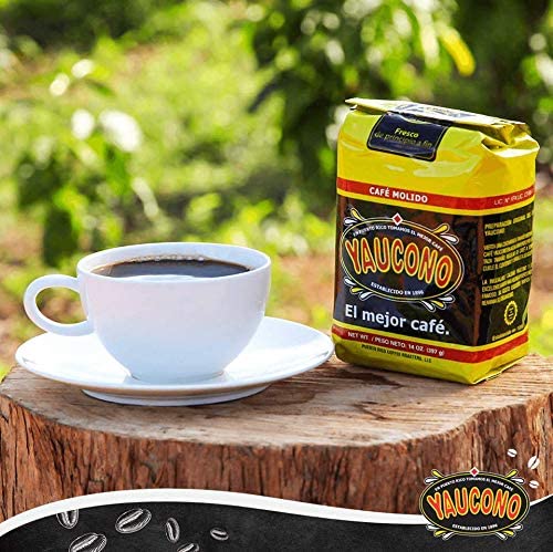 Yaucono Coffee Arabica Ground Medium Roast Bagged Puerto Rico 14 Ounce (Pack of 6)
