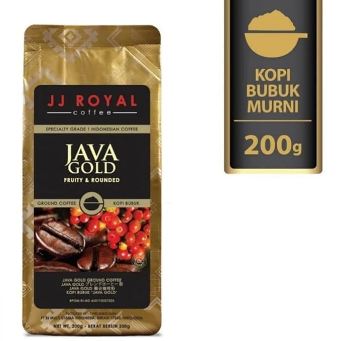 JJ Royal Coffee Java Gold 200g Ground Coffee (Pack of 2)