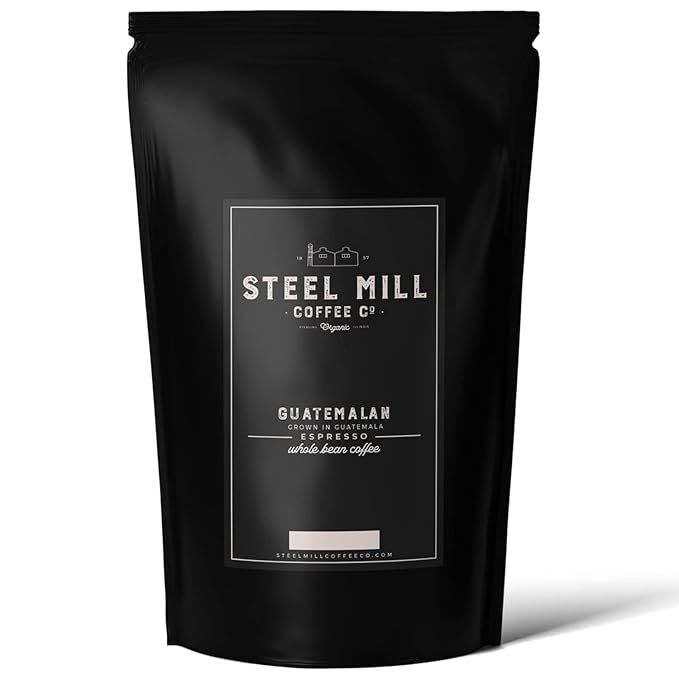 Steel Mill Coffee Co. | Guatemalan Single-Origin Gourmet Coffee | 2 LB Bag | Ground | Medium Roast | Grown in Central America | 100% Arabica Beans