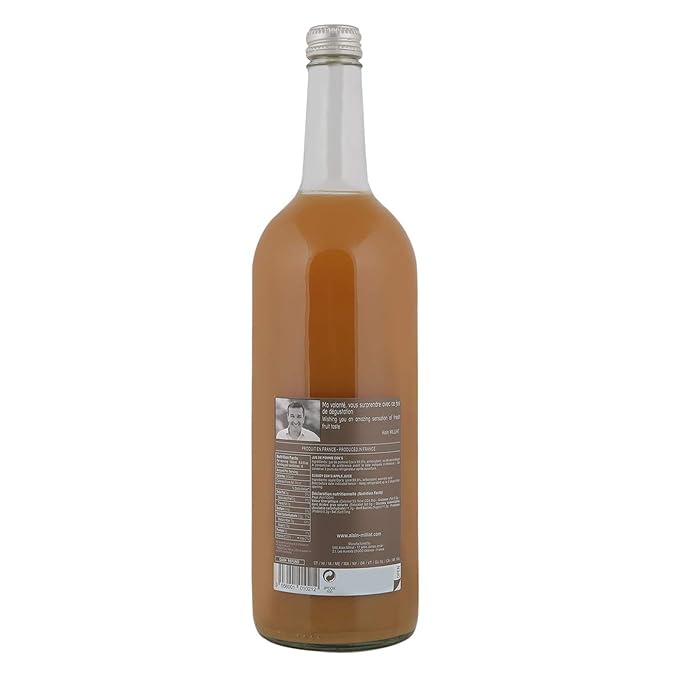 Alain Milliat - Cloudy Cox's Apple Juice 33.8 Fl Oz (One 1L / 1000ml Glass Bottle) | Imported from France