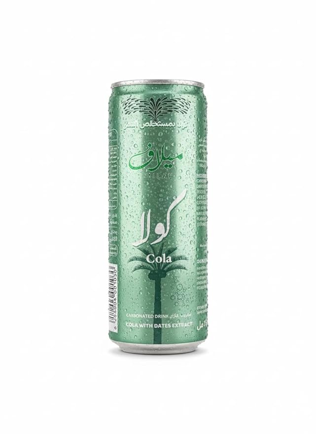 Milaf Date Cola - 8.1 fl oz | Sweet Carbonated Soda Soft Drink Made with Date Extract | Refreshing Non-Alcoholic Beverage | Ideal for Those Following Alcohol-Free Lifestyle (Pack of 6)
