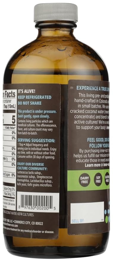 Inner Eco Probiotic Coconut Water Original 15 Fl Oz