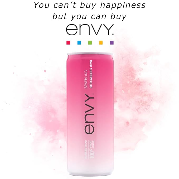 Envy Sparkling 100% Fruit Juice Strawberry Kiwi 8oz (Case of 24)