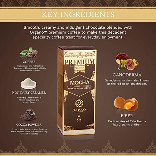 ORGANO Combo Pack 1 box Cafe Latte and 1 Box Cafe Mocha 100% Certified Organic Gourmet Coffee