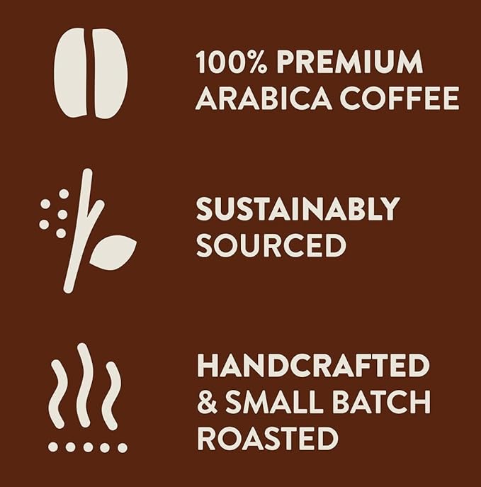 STEEP + BREW Creamy Cookie Butter Coffee | Premium Arabica Flavored Coffee | Ground | Light Roast | 10 oz | PACK OF 6