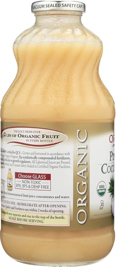 Lakewood Juice Pina Colada Organic 32.0 FO(Pack of 3)