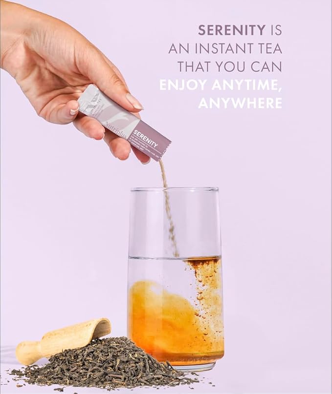 FARMASi Nutriplus Serenity Earl Grey Herbal Tea – Caffeine-Free Instant Bergamot Tea Blend Refreshing Hot or Iced Stick Tea 30 Servings