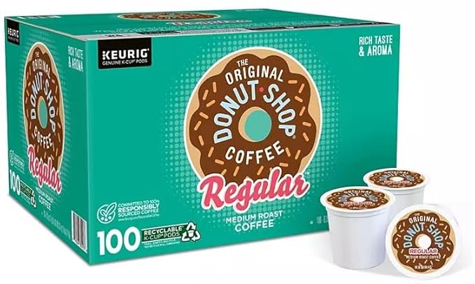 The Original Donut Shop Regular K-Cups Medium Roast Coffee Pods 100 Count