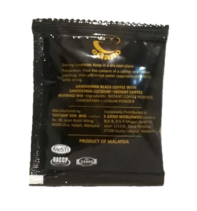 3 Boxes Premium eGano Ganoderma Black Coffee Instant Coffee With Ganoderma Lucidum Extract (3.5g x 30 Sachets/Box)