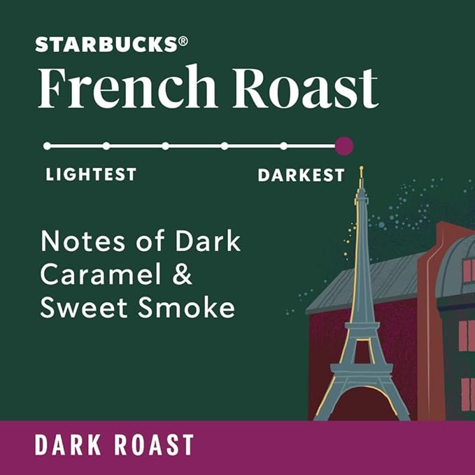 Starbucks Dark Roast Whole Bean Coffee — French — 100% Arabica — 1 bag (28 oz) (Pack of 2)