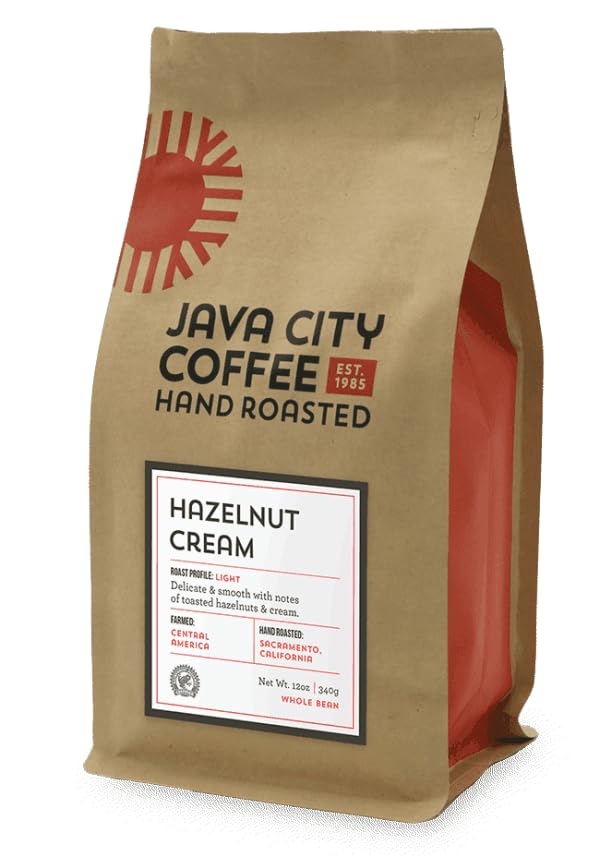 Java City Hazelnut Cream Flavored Light Roast Ground Coffee 12 oz | Smooth &amp Rich Flavor