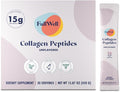 FullWell Unflavored Collagen Peptides Powder Stick Packs - Portable Grass-Fed Bovine Collagen for Skin Health - Tissue Elasticity Support - Pregnancy &amp Breastfeeding-Safe - 30 Count (30 Servings)